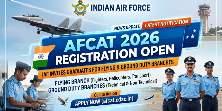 AFCAT 2026 Recruitment Open for Indian Air Force Officer Posts, Graduates Can Apply Online