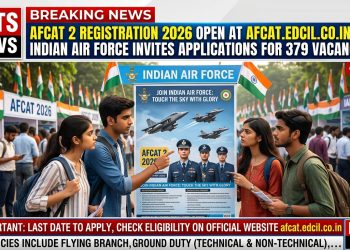 AFCAT 2 2026 Registration Open @afcat.edcil.co.in: IAF Invites Applications for 379 Officer Vacancies