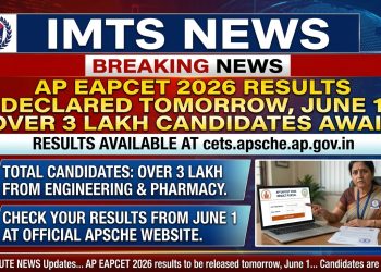 AP EAPCET 2026 Result Tomorrow on June 1 @cets.apsche.ap.gov.in: Over 3 Lakh Engineering and Pharmacy Candidates
