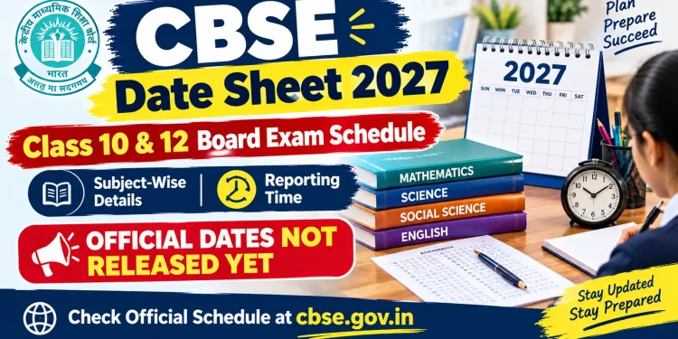 CBSE date sheet 2027