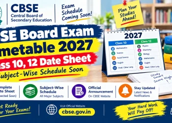 CBSE board exam timetable 2027