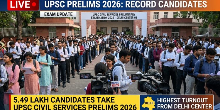 5.49 Lakh Candidates Take UPSC Civil Services Prelims 2026, Highest Turnout from Delhi