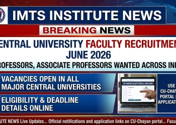 Central University Faculty Recruitment June 2026: Professors, Associate Professors Wanted Across India, Apply via CU-Chayan