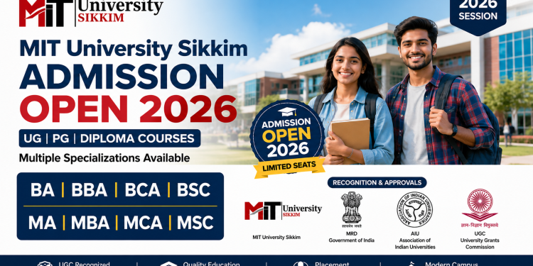 MIT University Sikkim Announces Scholarships for the 2026 Session, Limited to 100 Seats Only
