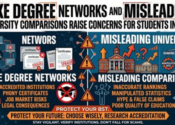 Fake Degree Networks and Misleading University Comparisons Raise Concerns for Students in India