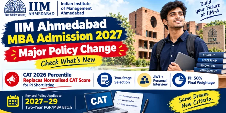IIM Ahmedabad MBA admission 2027