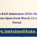 Odisha B.Ed, M.Ed, B.H.Ed Admission 2026–27