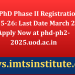 DU PhD Phase II Registration 2025-26: Last Date March 24 — Apply Now at phd-ph2-2025.uod.ac.in