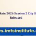 JEE Main 2026 Session 2 City Slip Released: Download Now @jeemain.nta.ac.in