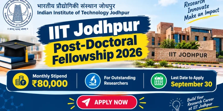 IIT Jodhpur Post-Doctoral Fellowship 2026