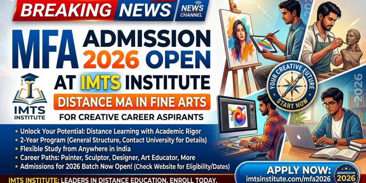MFA Admission 2026 Open at IMTS Institute, Distance MA in Fine Arts for Creative Career Aspirants