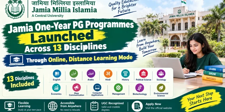 Jamia one-year PG programmes