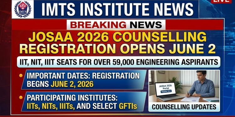 JoSAA 2026 Counselling Registration Opens June 2: IIT, NIT, IIIT Seats for Over 59,000 Engineering Aspirants