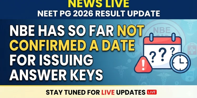 NEET PG 2026 answer key release date