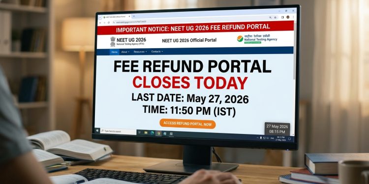 NEET UG 2026 Fee Refund Portal Closes Today: Last Date May 27 at 11:50 PM
