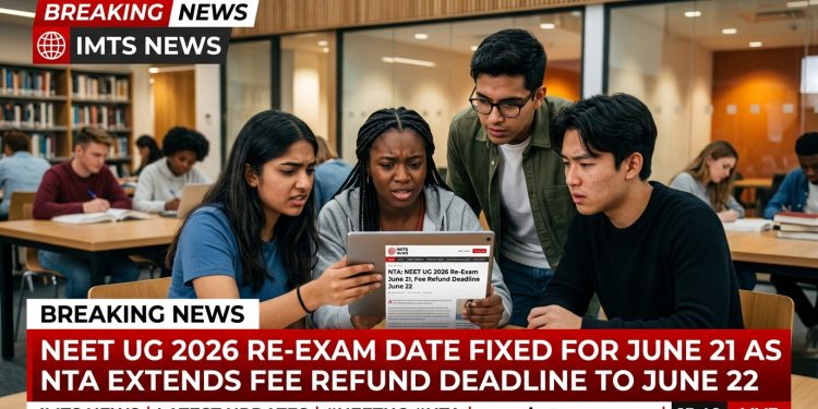 NEET UG 2026 Re-Exam on June 21: NTA Extends Fee Refund Deadline to June 22, Admit Card Out by June 14
