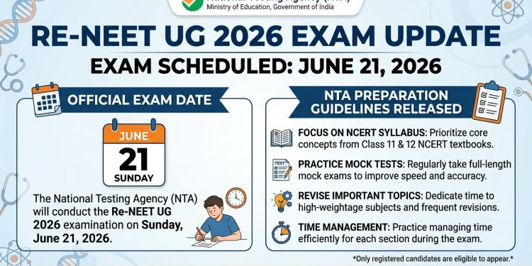 Re-NEET UG 2026 Exam Scheduled for June 21, NTA Releases Preparation Guidelines AI