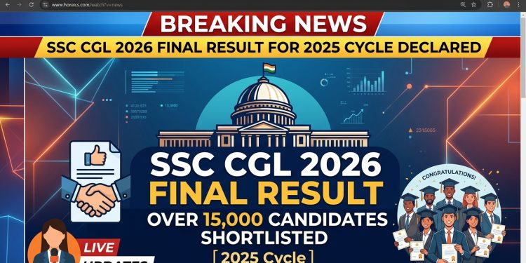 SSC CGL 2026 Final Result for 2025 Cycle Declared, Over 15,000 Candidates Shortlisted