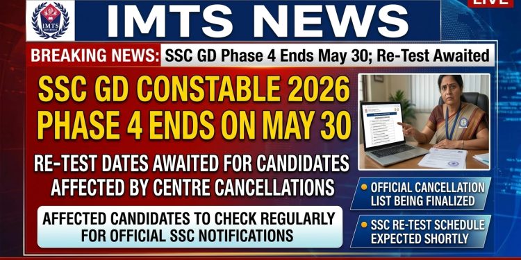 SSC GD Constable 2026 Phase 4 Ends on May 30: Re-Test Dates Awaited for Candidates Affected by Centre Cancellations