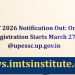 UPTET 2026 Notification Out Online Registration Starts March 27 @upessc.up.gov.in
