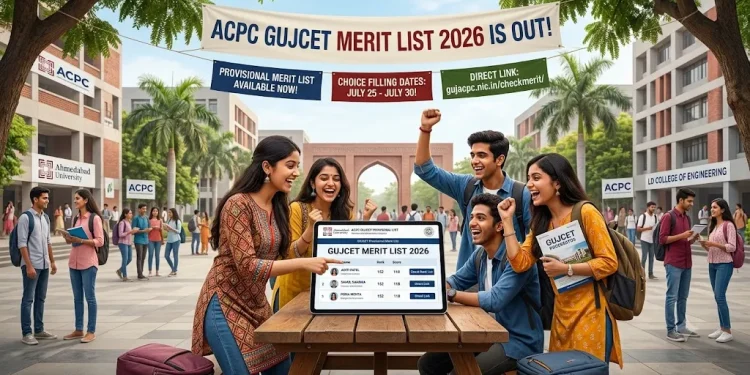 ACPC GUJCET Merit List 2026