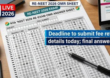 Re-NEET 2026 OMR sheet