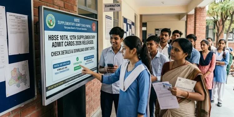 HBSE Supplementary Admit Card 2026