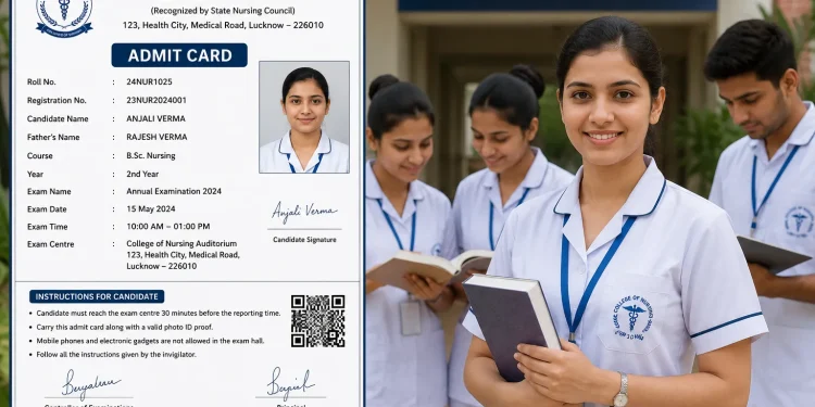PGIMER BSc Nursing Hall Ticket