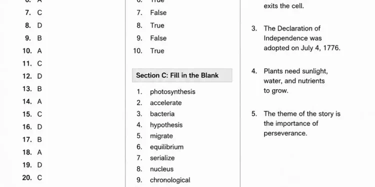 PSSSB Answer Key
