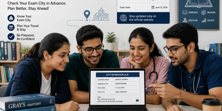 NEET PG City Intimation Slip