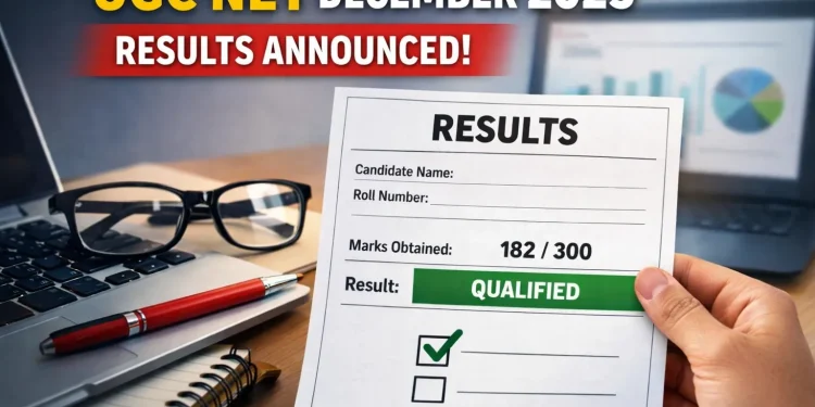 UGC NET December 2025 result
