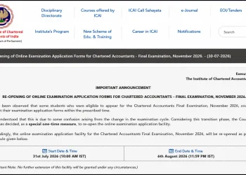 CA Final registration