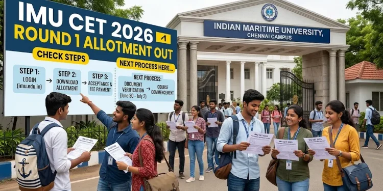 IMU CET 2026 Round 1 Allotment