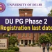 DU PG Phase 2 Registration