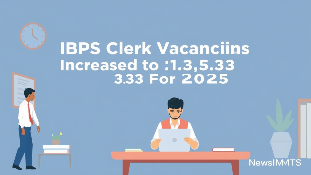 IBPS Clerk Vacancies Increased To 13,533 For 2025