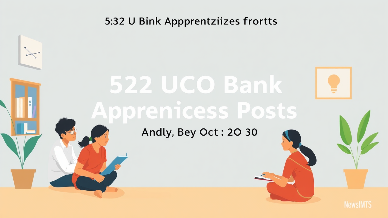 532 UCO Bank Apprentice Posts: Apply by October 30