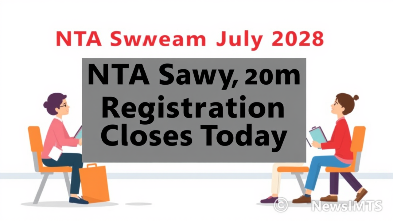 NTA Swayam July 2025 Registration Closes Today