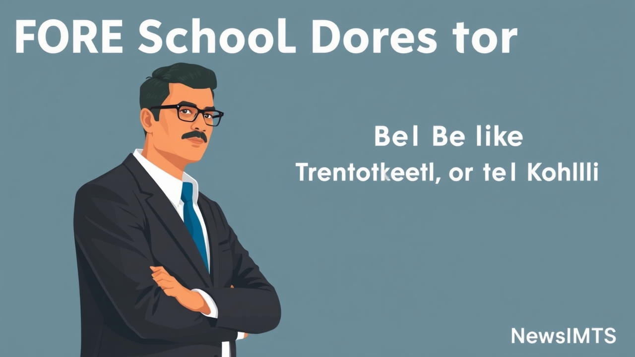 FORE School Director: Be Like Tendulkar or Kohli