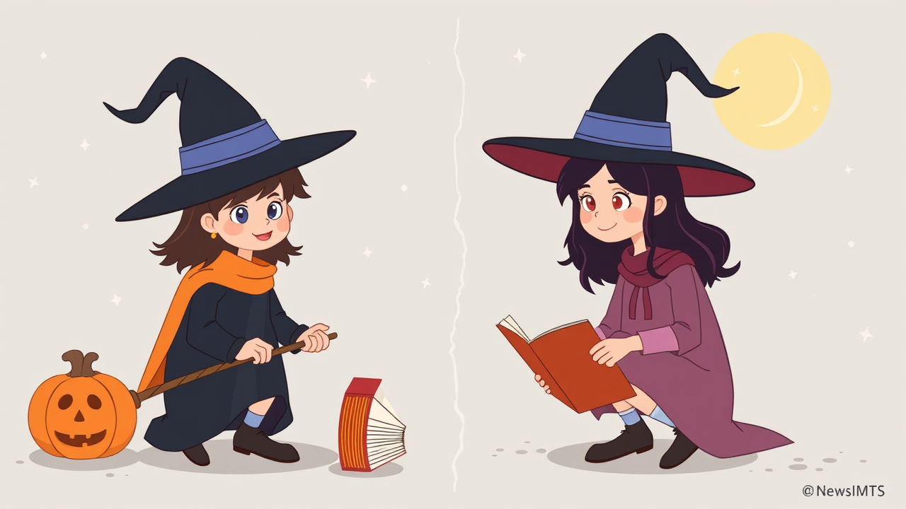 Spot the Difference: Witch Puzzle Challenges Young Readers