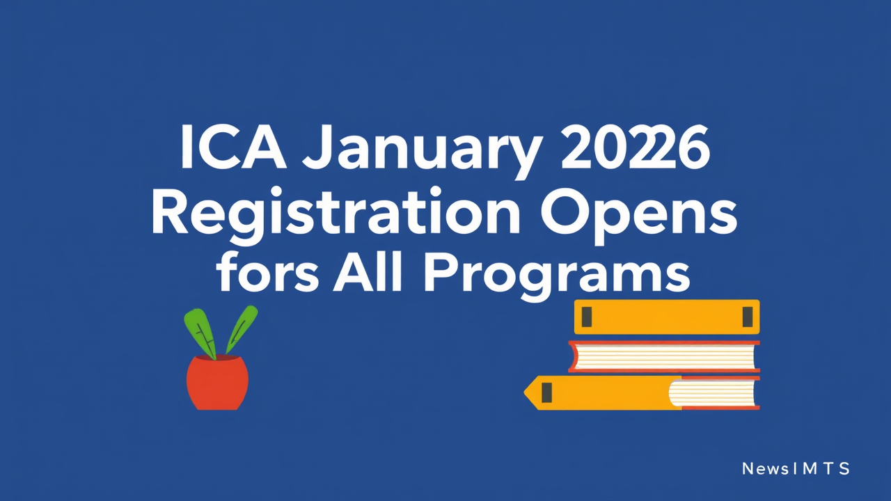 ICAI CA January 2026 Registration Opens for All Programs