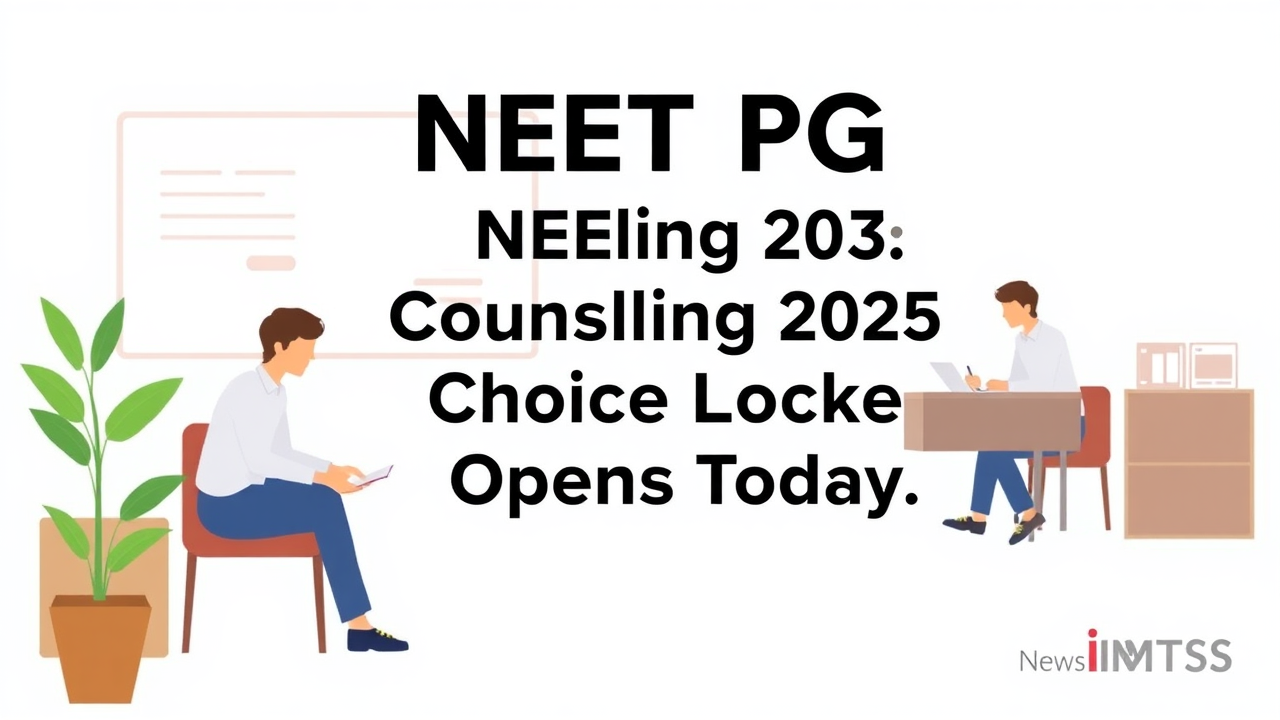 NEET PG Counselling 2025 Round 1 Choice Locking Opens Today