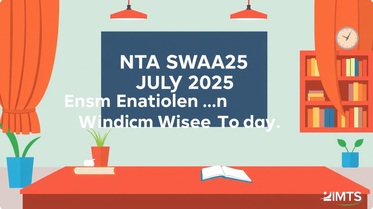 NTA SWAYAM July 2025 Exam Registration Correction Window Closes Today
