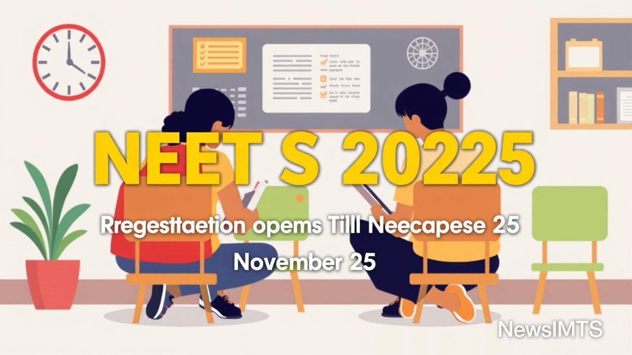 NEET SS 2025 Registration Opens Till November 25