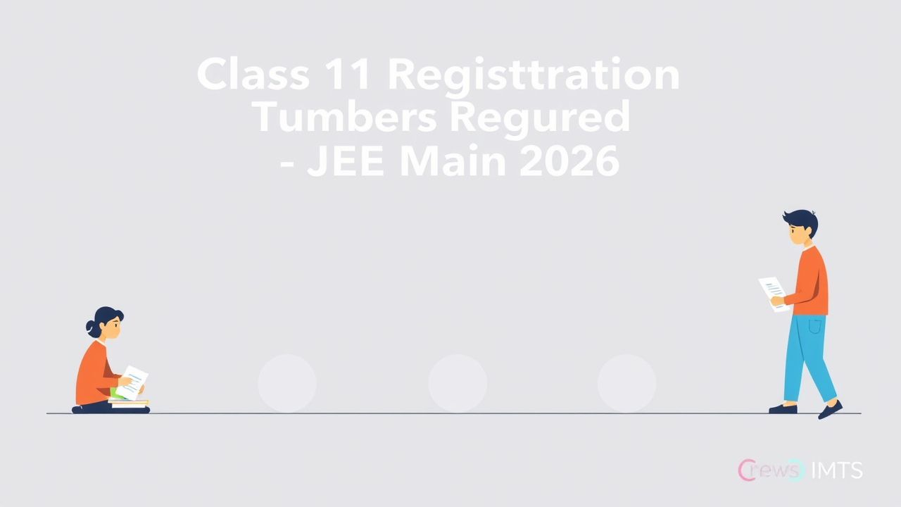 Class 11 Registration Numbers Required for JEE Main 2026
