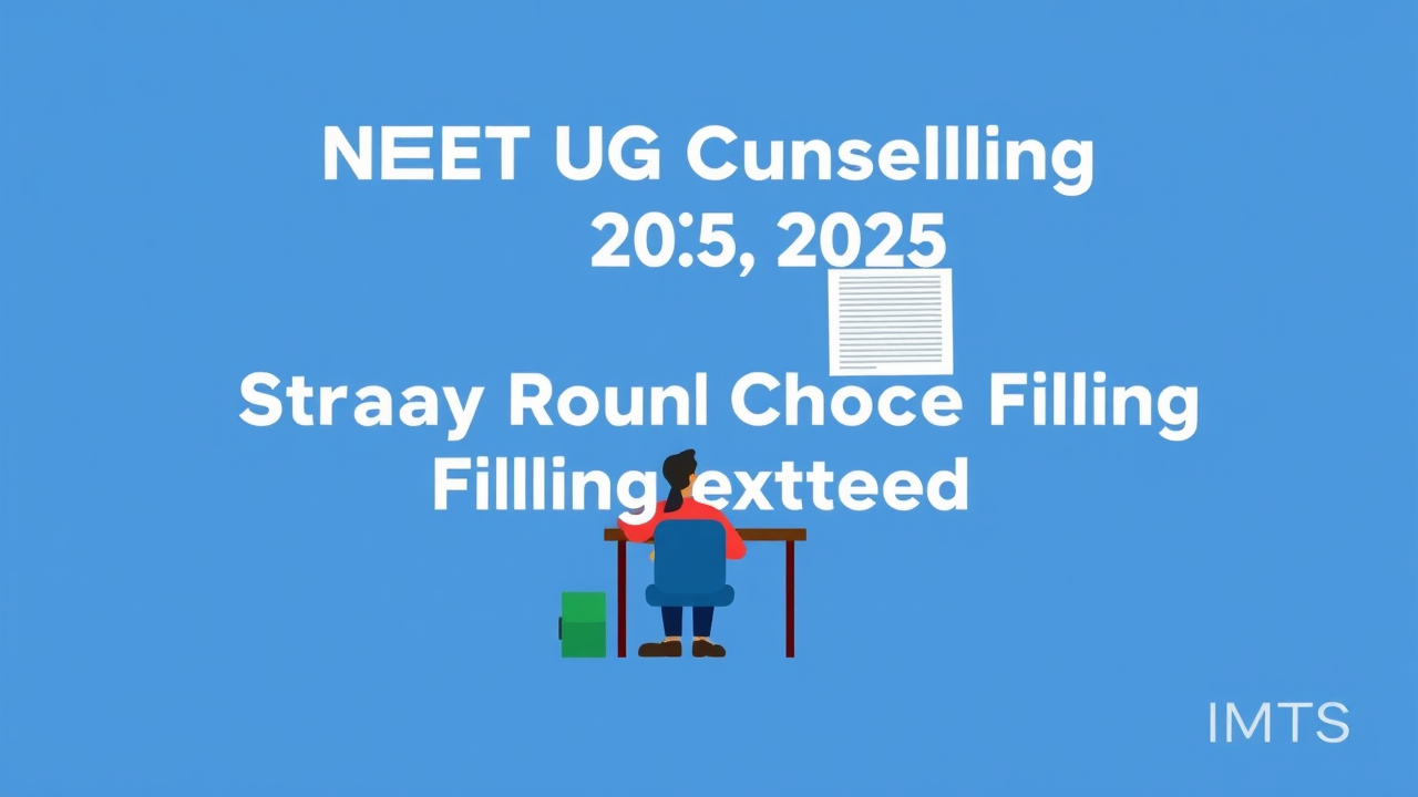 NEET UG Counselling 2025 Stray Round Choice Filling Extended