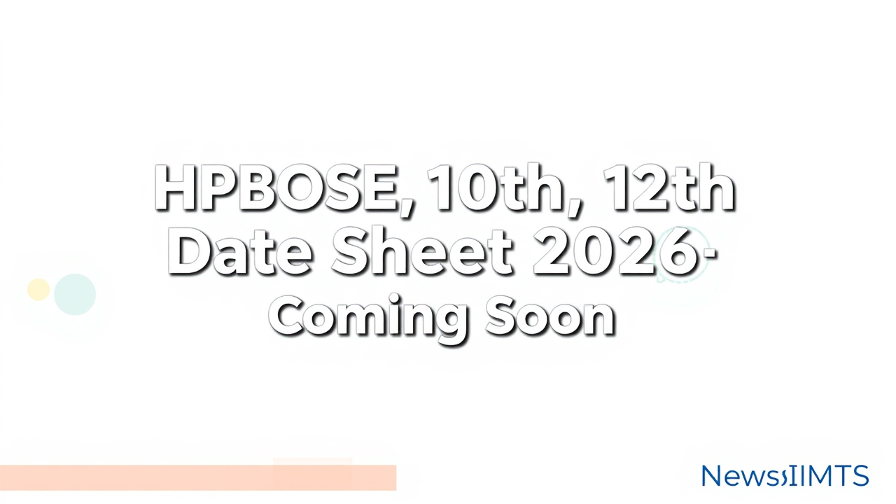 HPBOSE 10th, 12th Date Sheet 2026 Coming Soon
