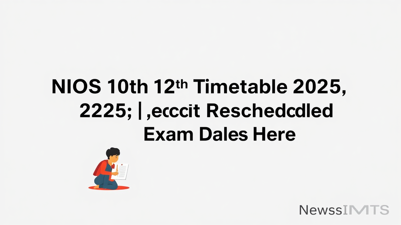 NIOS 10th 12th Timetable 2025 Revised, Check Rescheduled Exam Dates Here