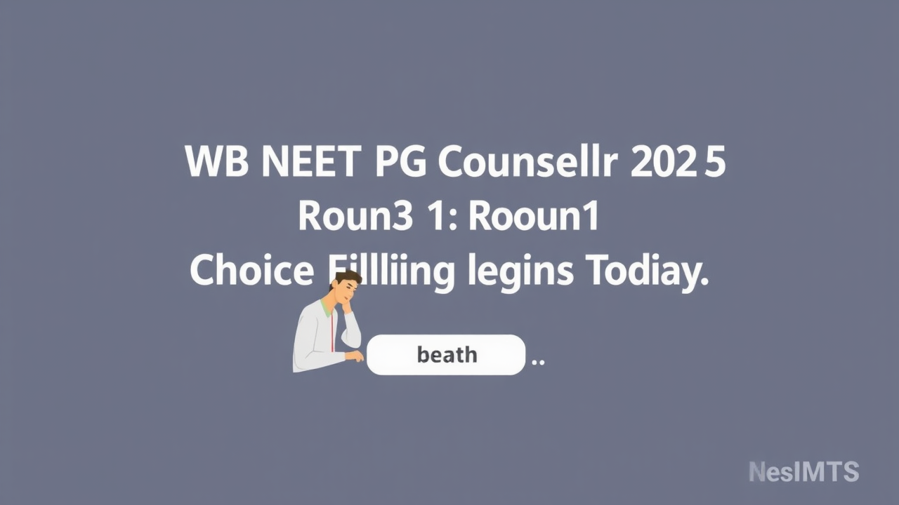 WB NEET PG Counselling 2025 Round 1 Choice Filling Begins Today, Apply…