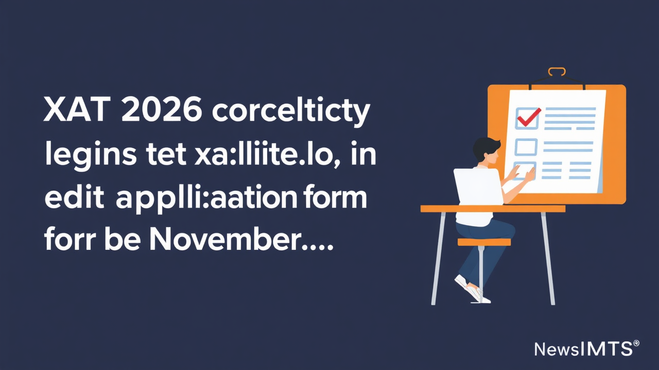 XAT 2026 correction facility begins at xatonline.in; edit application form by November…