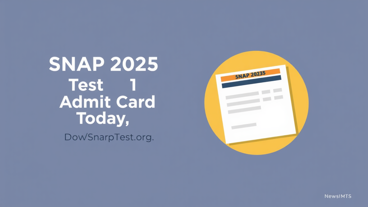 SNAP 2025 Test 1 Admit Card Today, Download at snaptest.org